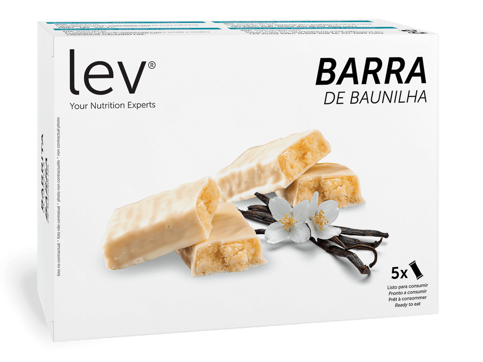 barra saudável de baunilha da lev