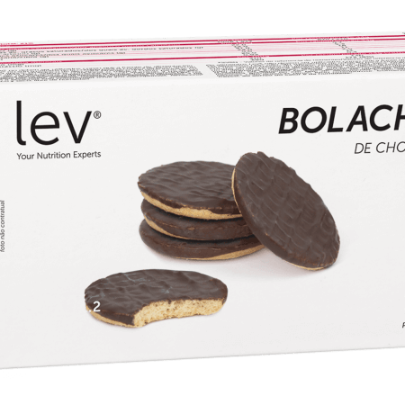 bolachas de chocolate lev saudáveis tipo digestivas, aptas para dieta