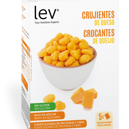 crocantes de queijo saudáveis da lev