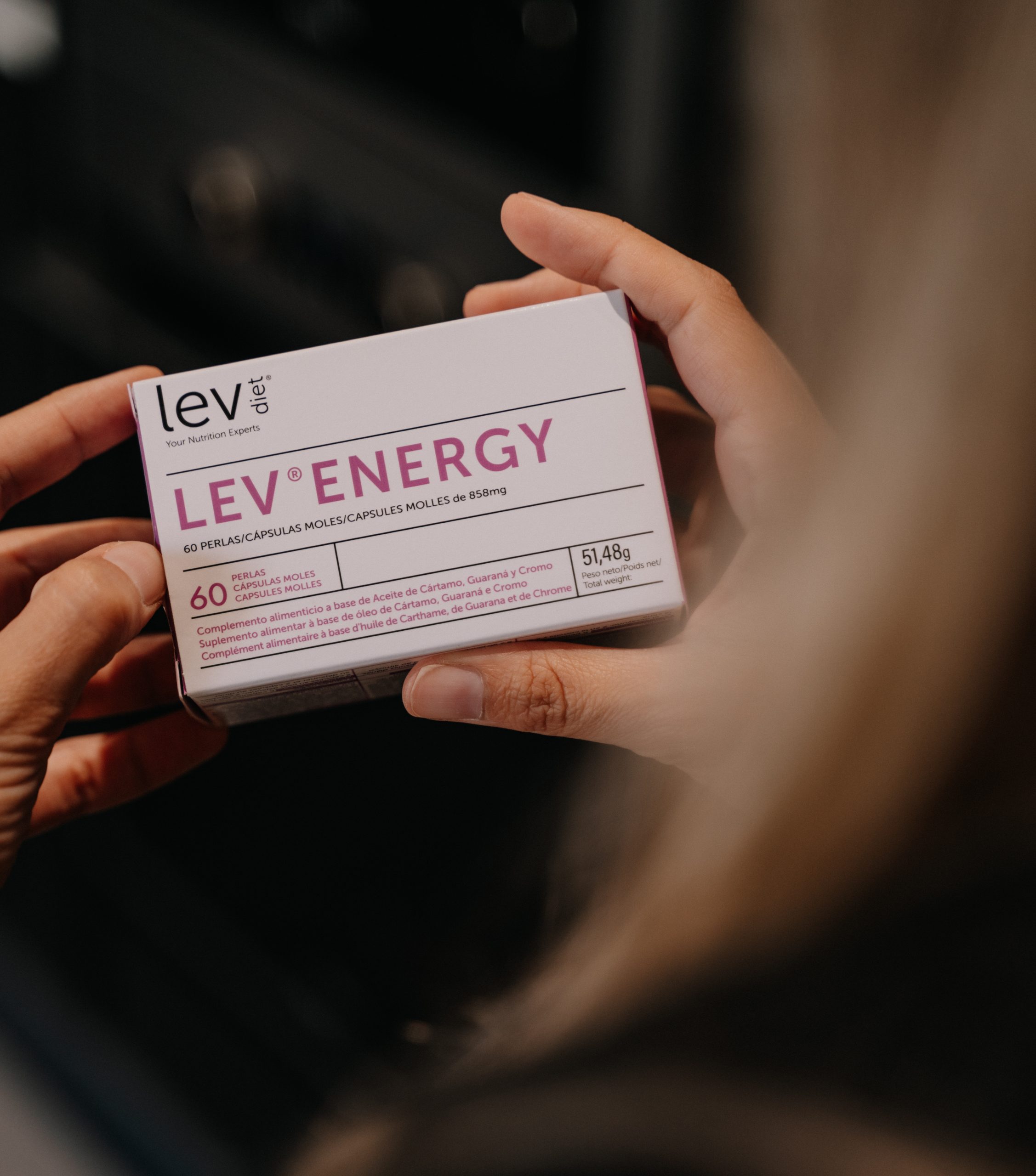 Suplemento alimentar - Lev Energy para promover a sensação de saciedade e conferir energia