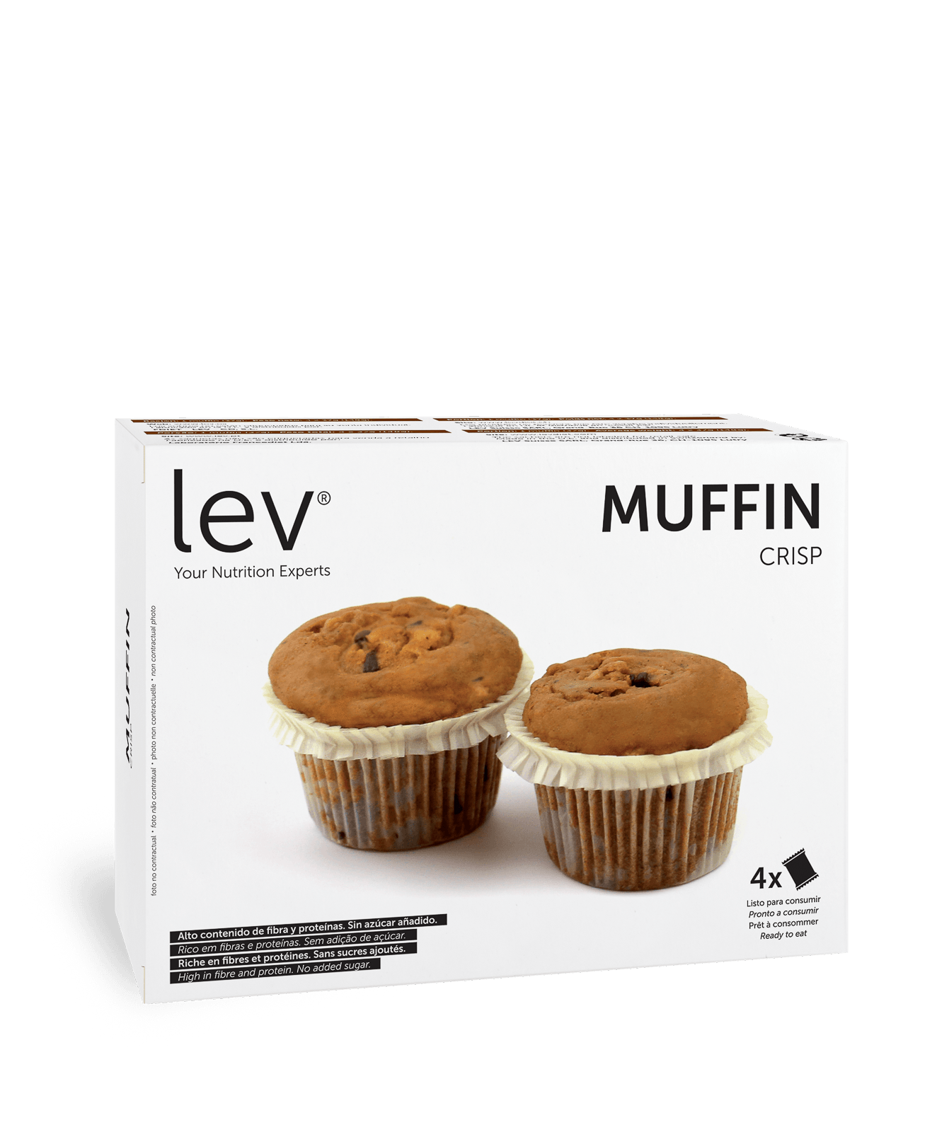 Muffin crisp - muffin com amêndoa e pepitas de chocolate, rico em proteína