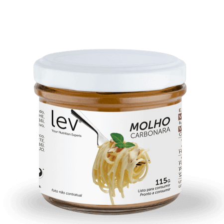 molho carbonara lev pronto a consumir, uma alternativa saudável
