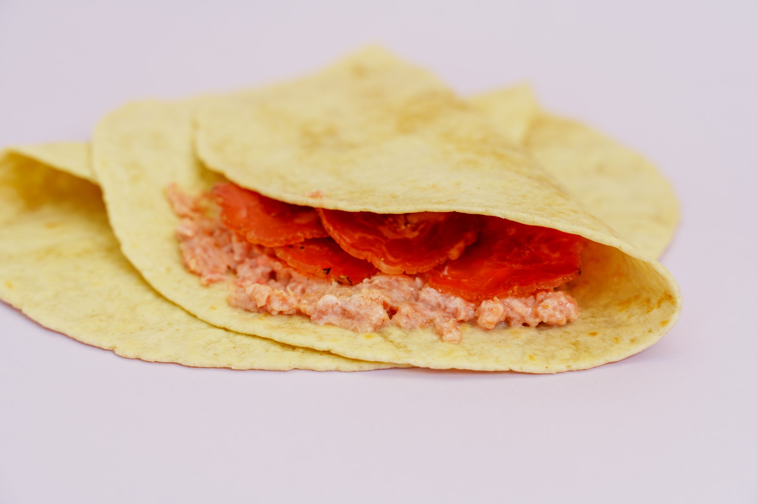 wrap de trigo + presunto - versão saudável