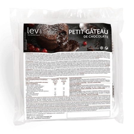 petit gateau de chocolate lev saudavel, pronto a consumir