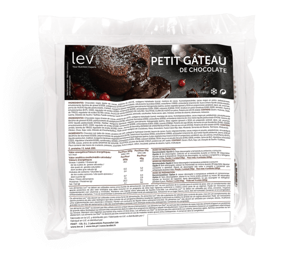 petit gateau de chocolate lev saudavel, pronto a consumir