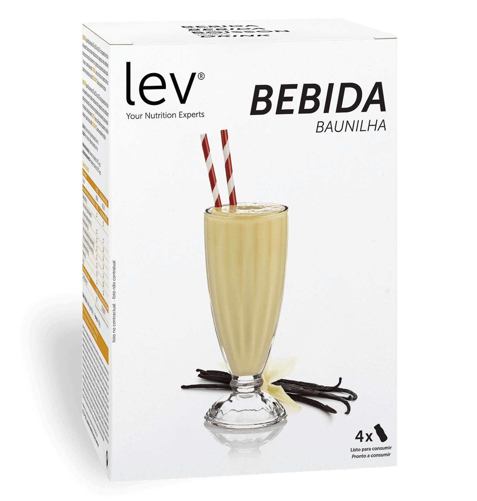 bebida sabor a baunilha lev