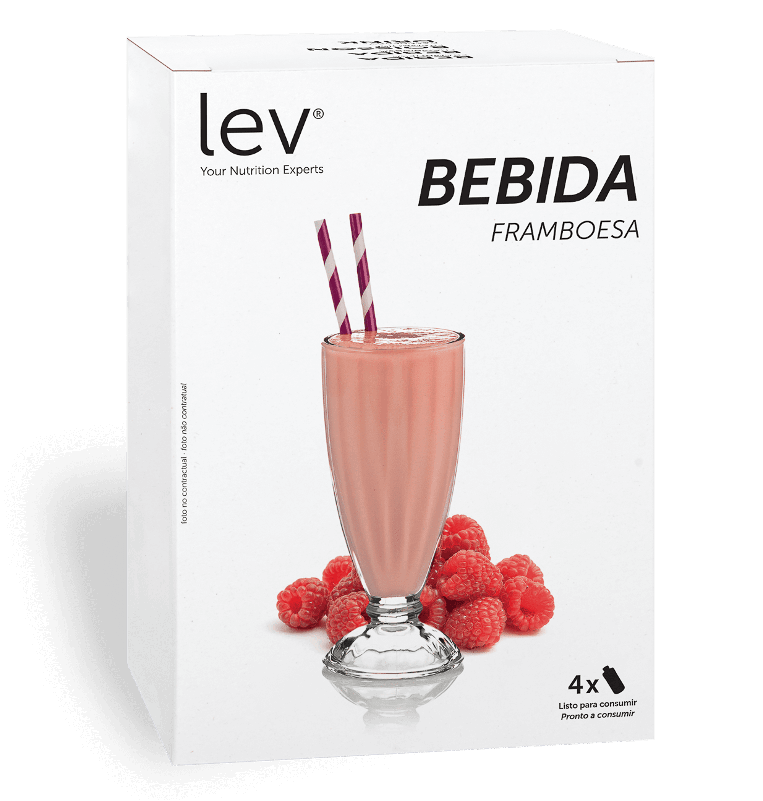 bebida sabor a framboesa lev