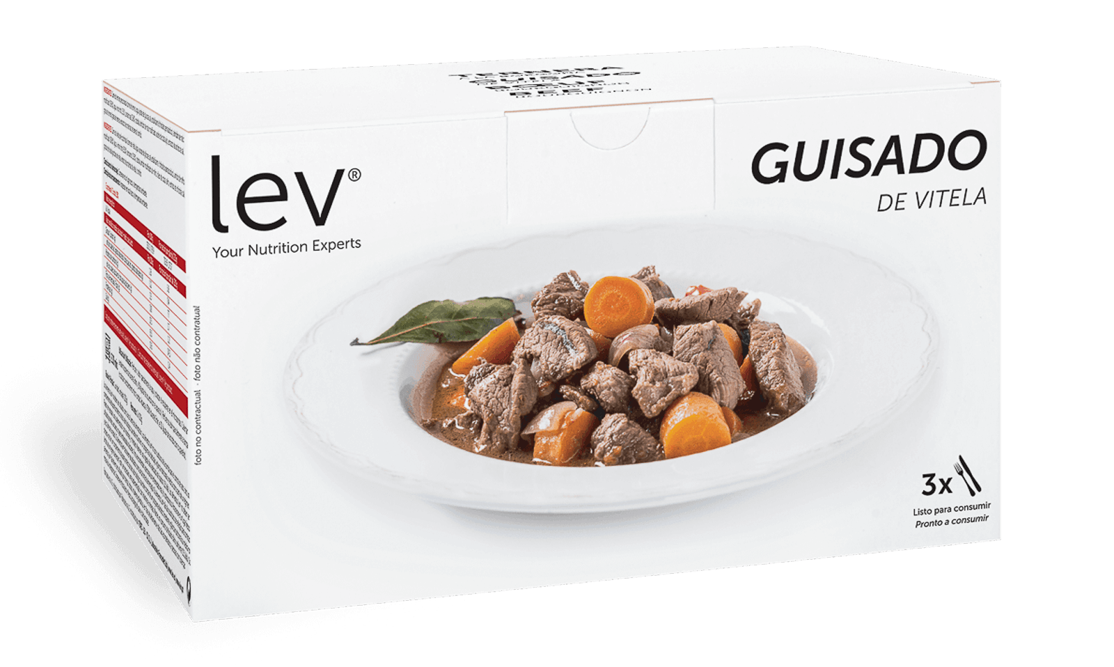 guisado de vitela lev, pronto a consumir