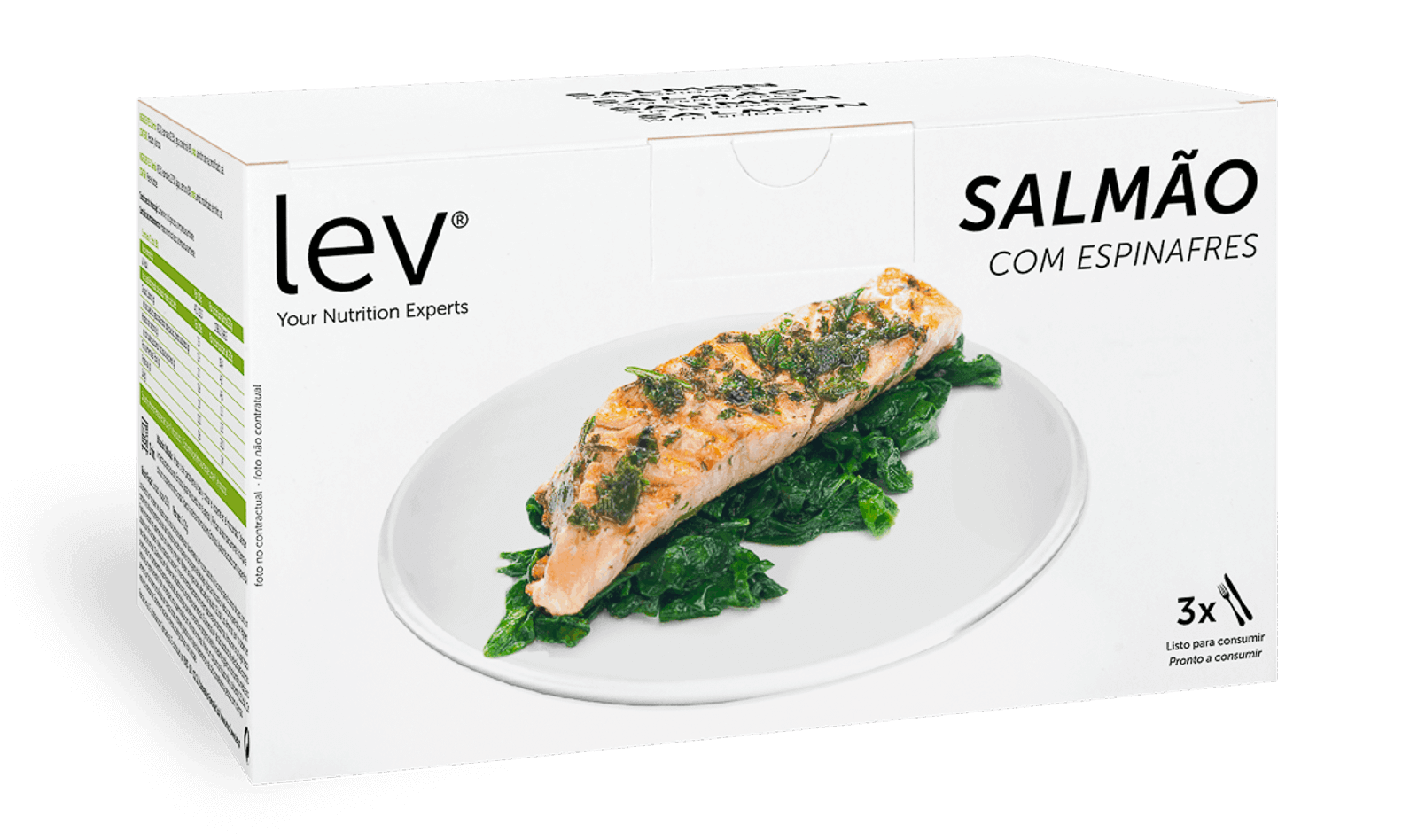 Salmão com espinafres lev pronto a consumir