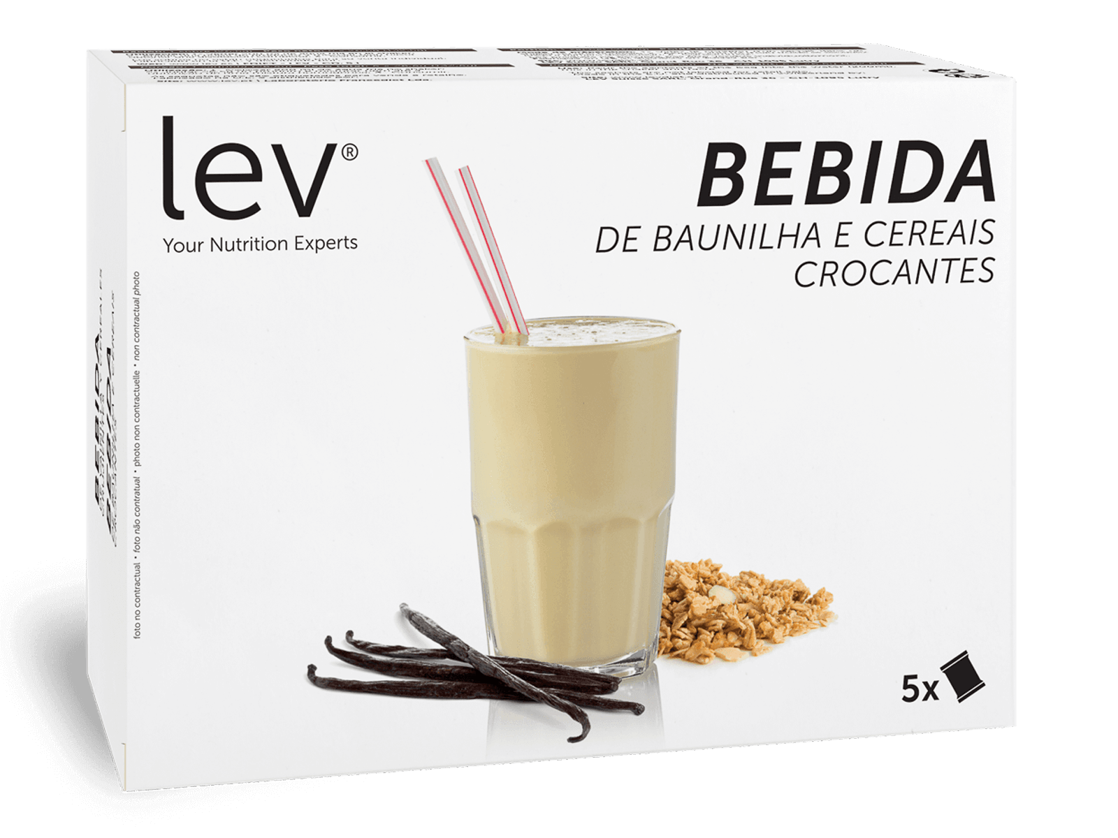 bebida de baunilha e cereais lev saudável