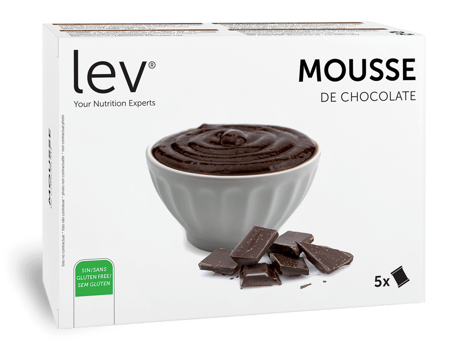 mousse de chocolate lev saudável