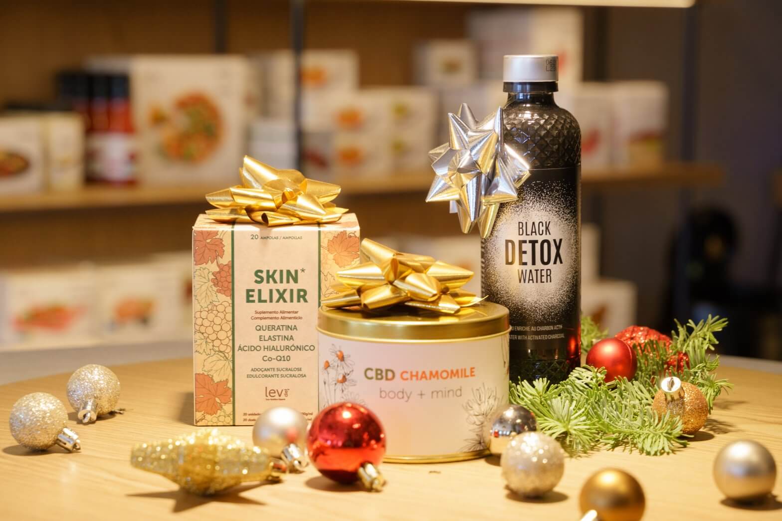 prendas de natal Lev, skin elixir, chá terapêutico, black detox water. Este natal ofereça saúde