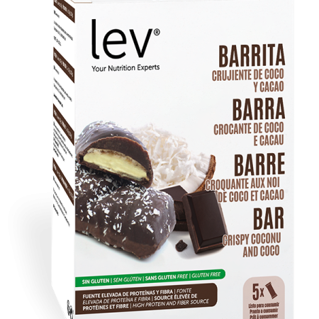 barra crocante de coco e cacau