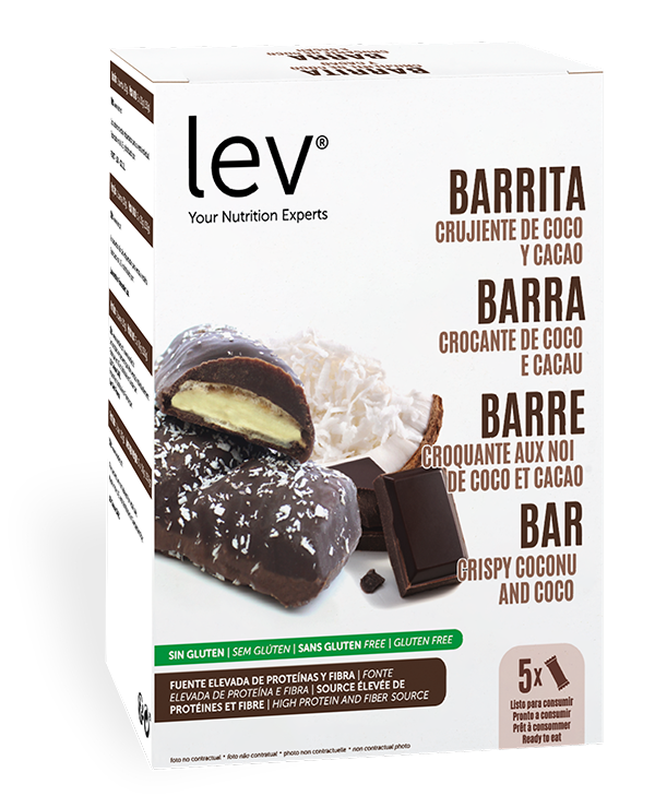 barra crocante de coco e cacau