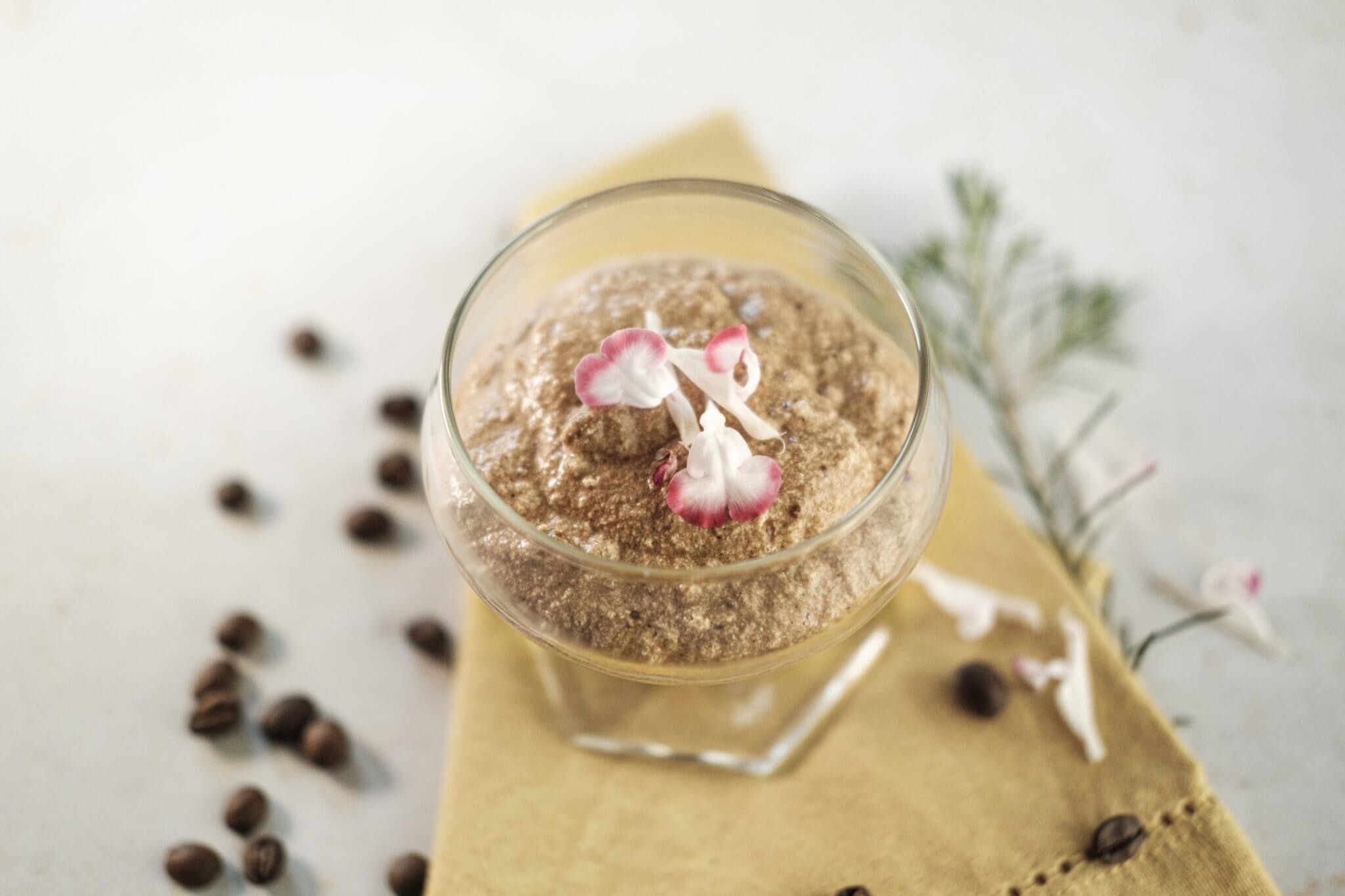 Receita de nuvem de chocolate e café saudável