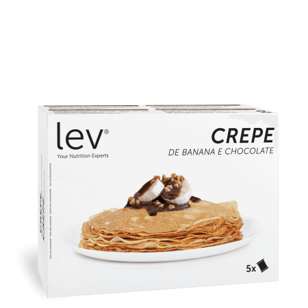 crepe de banana e chocolate da lev , uma opção saudável