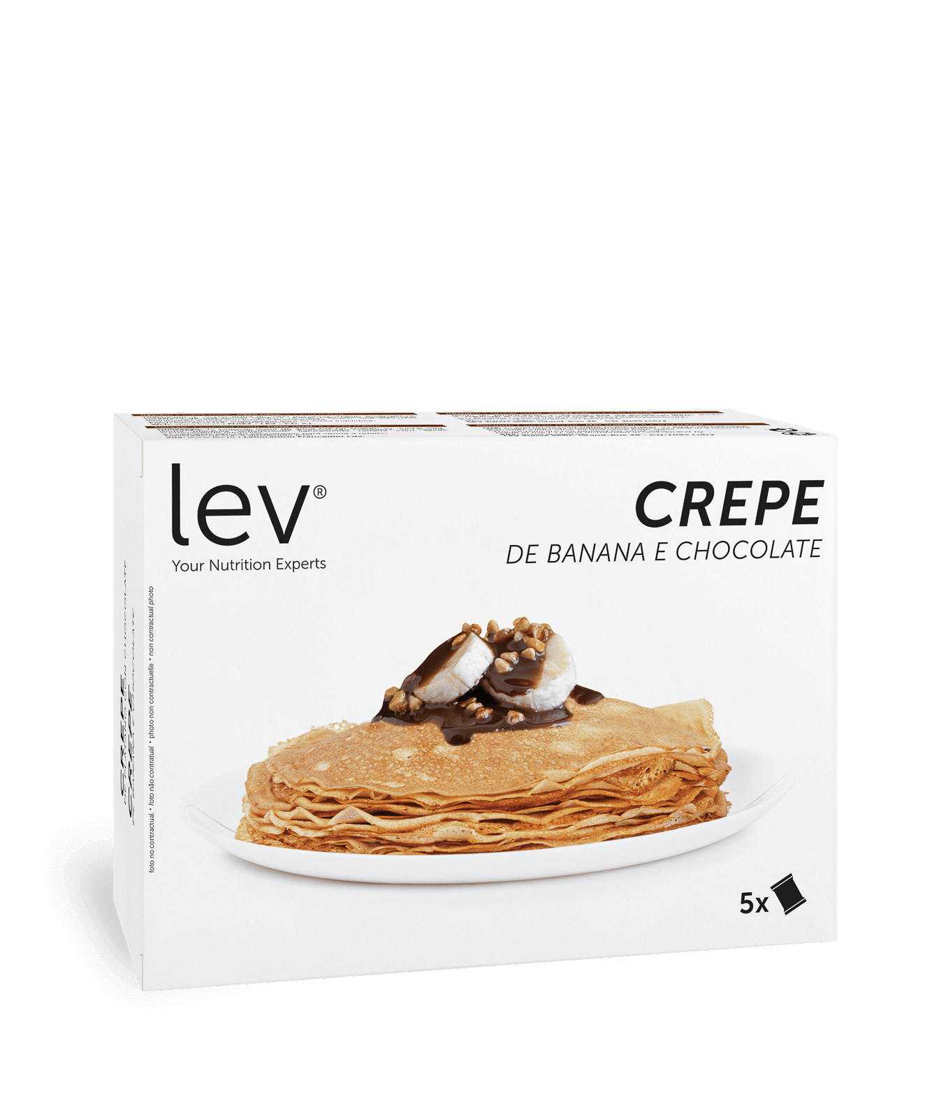 crepe de banana e chocolate da lev , uma opção saudável
