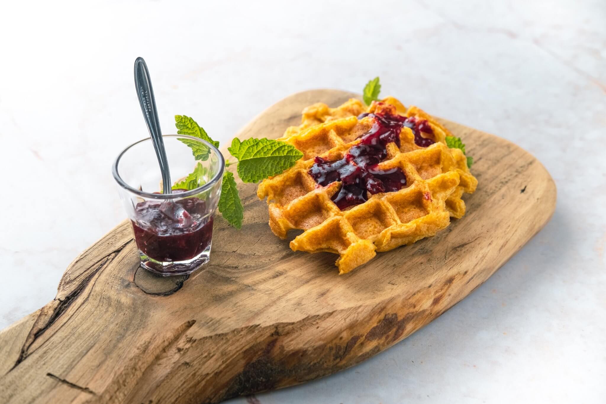 Receita saudável de waffles de cenoura