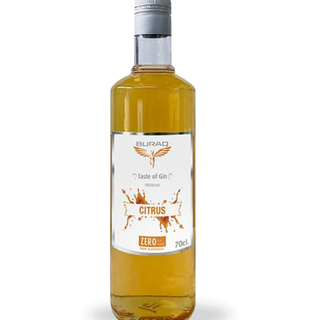 Buraq citrus, bebida gin aromatizada, apta para dieta