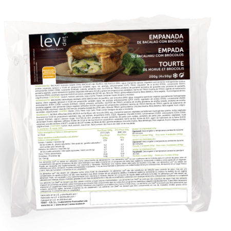 Empada de bacalhau com brócolos