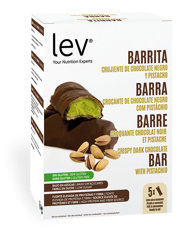 barra crocante chocolate negro com pistáchio