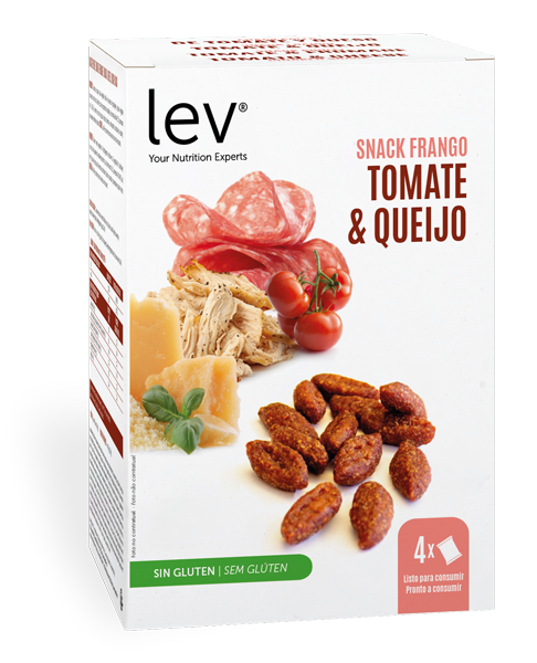 snack frango tomate e queijo lev