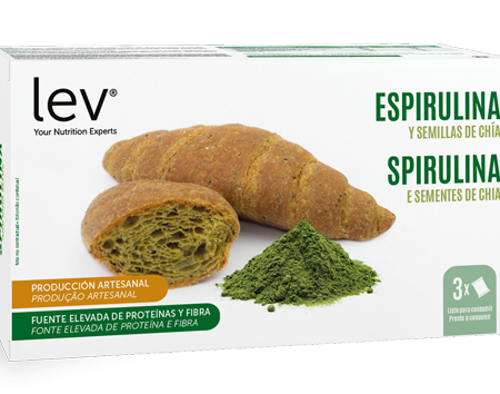 Croissant saudavel com spirulina e sementes de chia