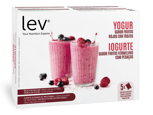 iogurte proteico de frutos vermelhos, sem açúcares