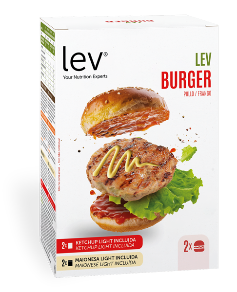 novo lev burger saudável - hambúrguer de frango