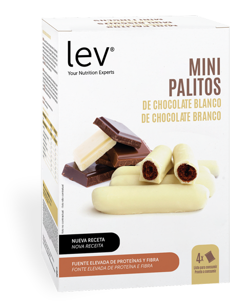 mini palitos de chocolate branco, um snack saudável apto para emagrecer