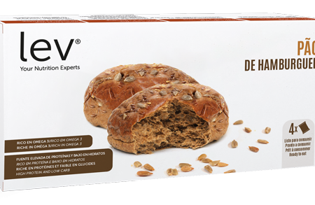 pão de hambúrguer saudável lev, apto para dieta