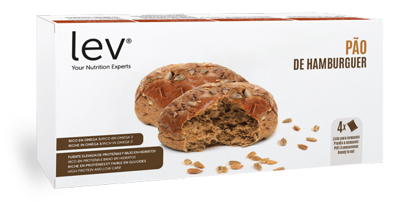 pão de hambúrguer saudável lev, apto para dieta