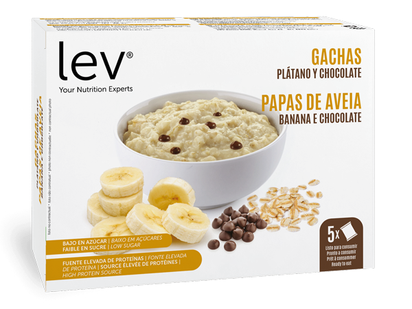 papas de aveia, banana e chocolate saudáveis da lev