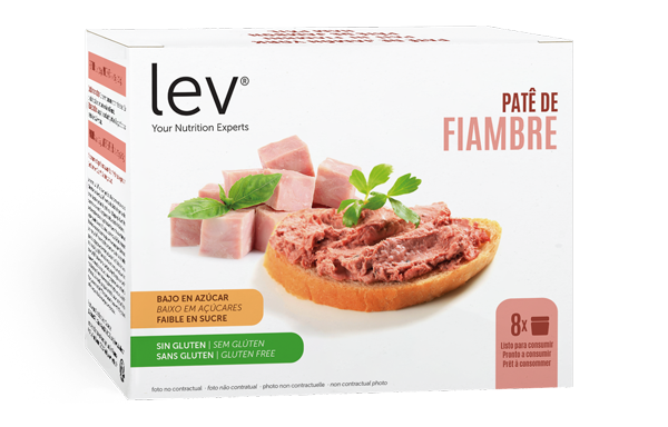 patê de fiambre lev, sem gluten, sem gorduras adicionadas, opção saudável para dieta