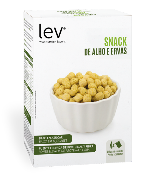 Snack saudável alho e ervas Lev