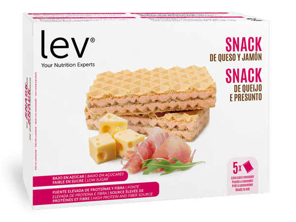 snack de queijo e presunto saudável da lev