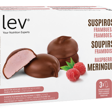 suspiros de framboesa saudáveis da lev