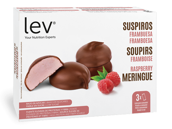 suspiros de framboesa saudáveis da lev