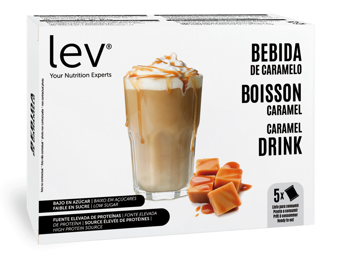 bebida de caramelo saudável da lev