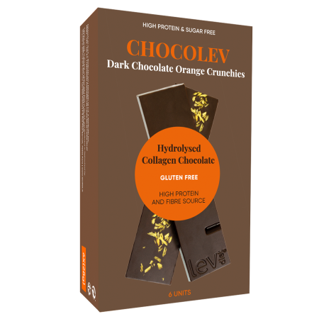 chocolev chocolate preto com pedaços de laranja