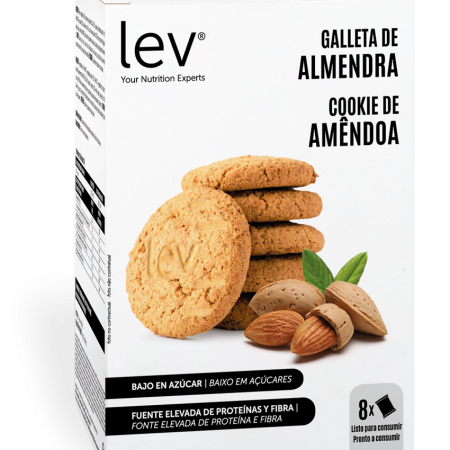 cookie de amêndoa lev saudável, bolachas secas com sabor a coco, sem açúcar, rica em proteína