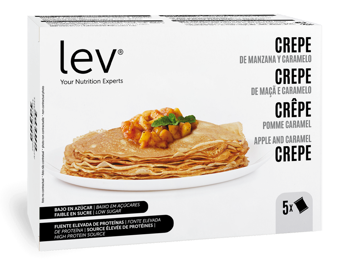crepe de maçã e caramelo lev saudável