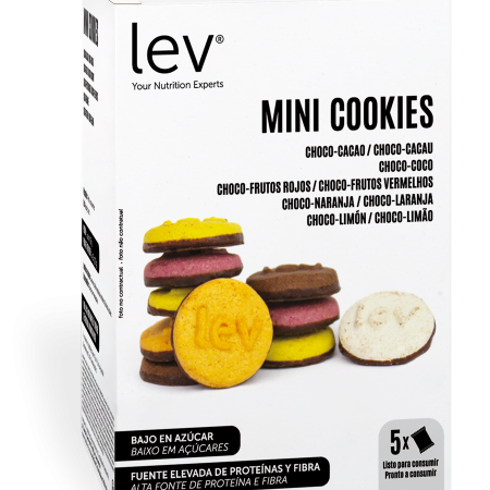 mini cookies lev, bolachas com vários sabores para adicionar à dieta
