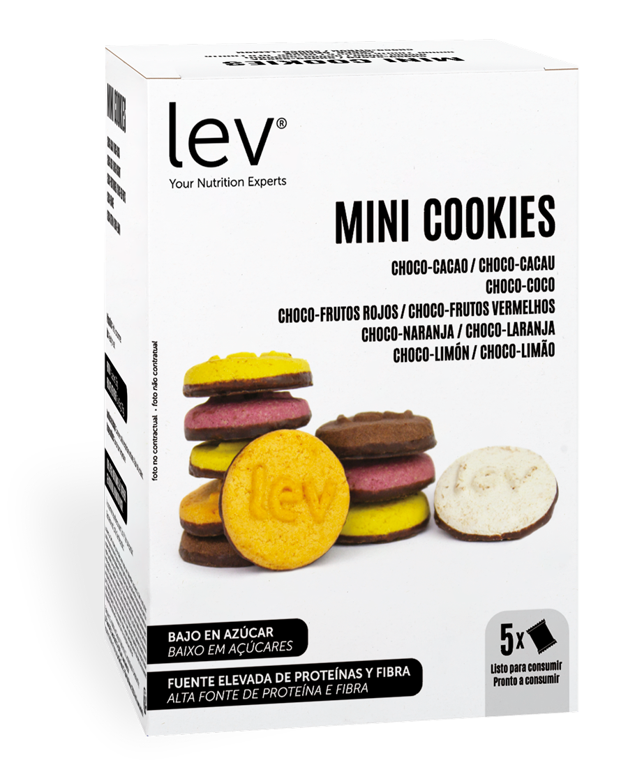 mini cookies lev, bolachas com vários sabores para adicionar à dieta