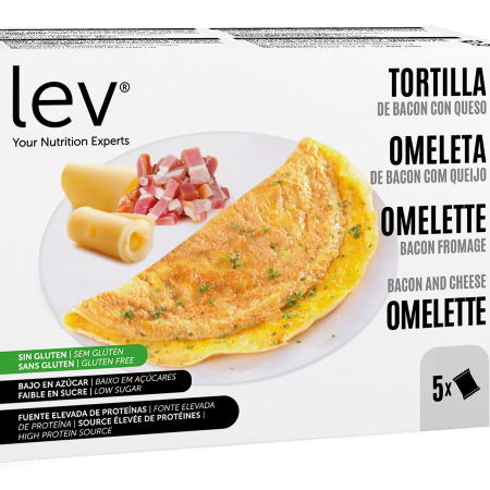 Omeleta de bacon e queijo lev saudavel