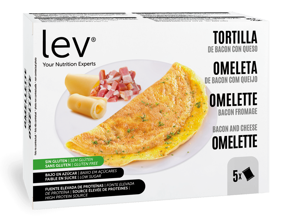 Omeleta de bacon e queijo lev saudavel