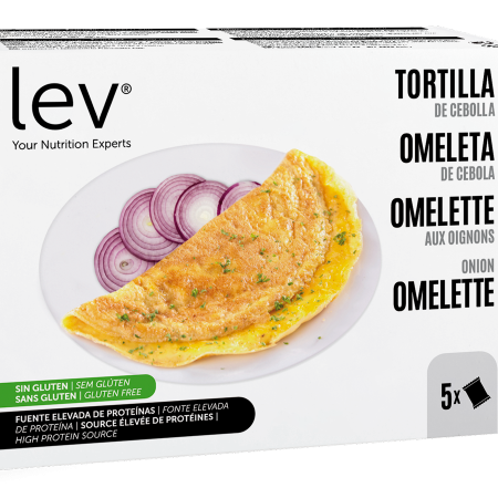 Omeleta de cebola lev, saudavel