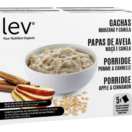 papas de aveia de maçã e canela