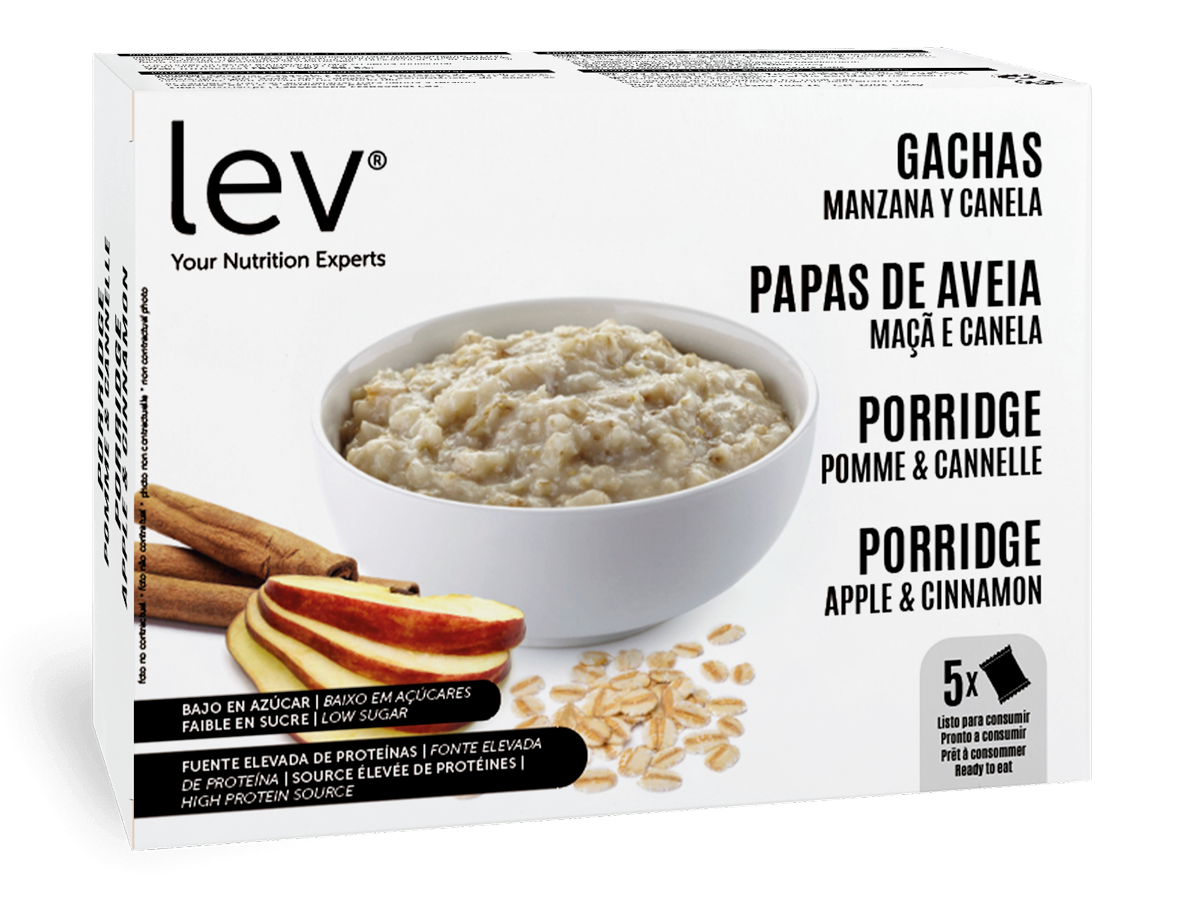 papas de aveia de maçã e canela