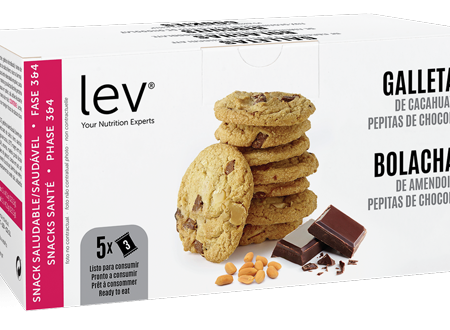 Bolachas de amendoim com pepitas de chocolate Lev